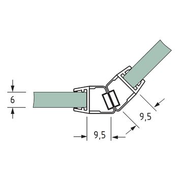 Duschkabinendichtung, 135°