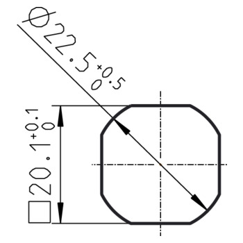 Sicherheits-Vorreiber Dreikant 8 Messing und GD Zn schwarz gepulvert 1000-U268-01 Lochung