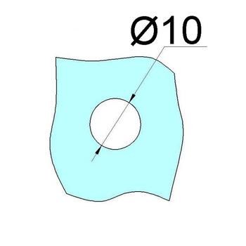 Glastürknopf mit Griffmulde 32 mm 4932.01 Bohrung