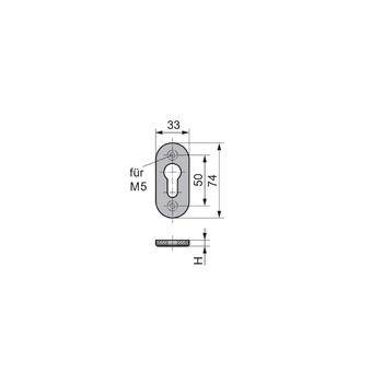 WSS Sicherheits-Rosette 02.318.01 Massbild